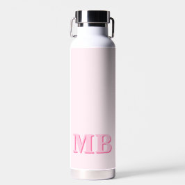 Minimalistisch Modern rosa Anfangsmonogramm Trinkflasche