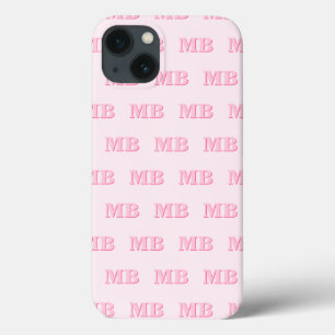 Minimalistisch-Modern-Rosa-Anfangsmuster Case-Mate iPhone Hülle