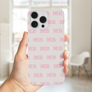Minimalistisch-Modern-Rosa-Anfangsmuster iPhone 16 Pro Max Hülle