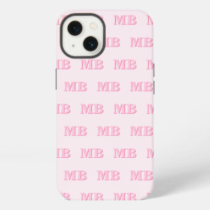 Minimalistisch-Modern-Rosa-Anfangsmuster iPhone Hülle