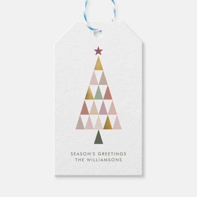Minimalistisch Modern Scandi Einfaches Weihnachtsb Geschenkanhänger (Vorderseite)