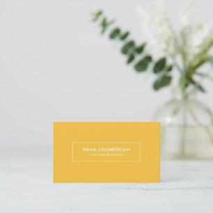 Minimalistisch Modern Simple Boho Yellow Visitenkarte