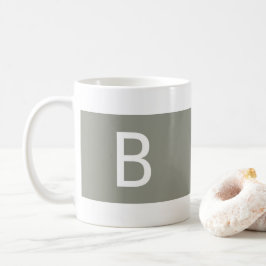 Minimalistisch Modern Simple Mit Monogramm Initial Kaffeetasse