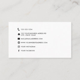 Minimalistisch Modern Social Media Icons Benutzerd Visitenkarte