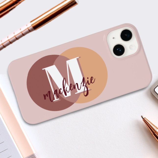 Minimalistisch-Modern-Stilvolles Anfangsmonogramm Case-Mate iPhone 14 Hülle (Von Creator hochgeladen)