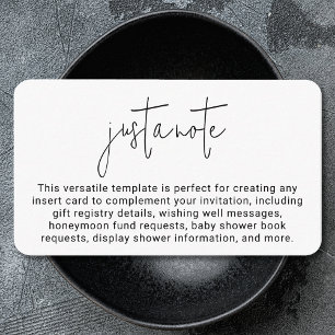 Minimalistisch Modern Stylisch Einfach Nur Eine No Begleitkarte