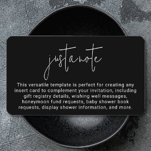 Minimalistisch Modern Stylisch Einfach Nur Eine No Begleitkarte