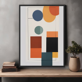 Minimalistisch Moderne Abstrakte Geometrie Poster