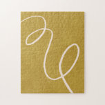 Minimalistisch Moderne Abstrakte Kunst in Gelb Gol<br><div class="desc">Dieses einzigartige Puzzle zeichnet sich durch ein minimalistisches modernes abstraktes Kunstdesign in goldengelb aus.</div>