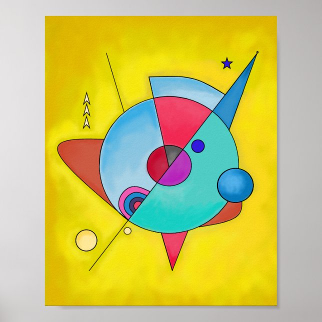 Minimalistisch Moderne Abstrakte Kunst Nr. 5 Poster (Vorne)