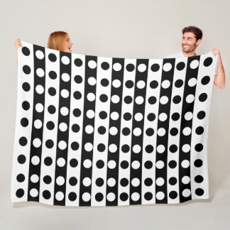 Minimalistisch Moderne Abstrakte Schwarz und Weiß Fleecedecke