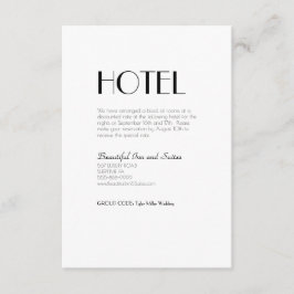 Minimalistisch Moderne Art Déco Hochzeitsunterkunf Begleitkarte
