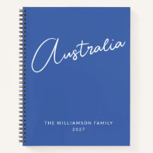Minimalistisch Moderne blaue Personalisierte Famil