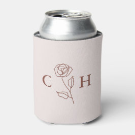 Minimalistisch Moderne Blumenkizze Hochzeit Dosenkühler