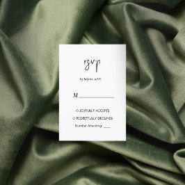 Minimalistisch moderne, einfache Rsvp-Karte RSVP Karte