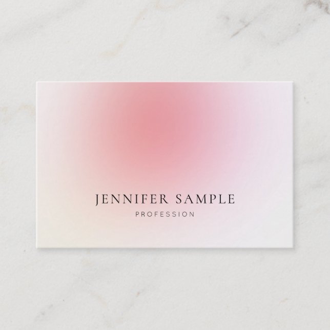 Minimalistisch Moderne Elegante Schlichte Rosa Far Visitenkarte (Vorderseite)