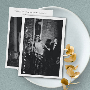 Minimalistisch Moderne, fröhliche Hochzeit des Ver Feiertagskarte