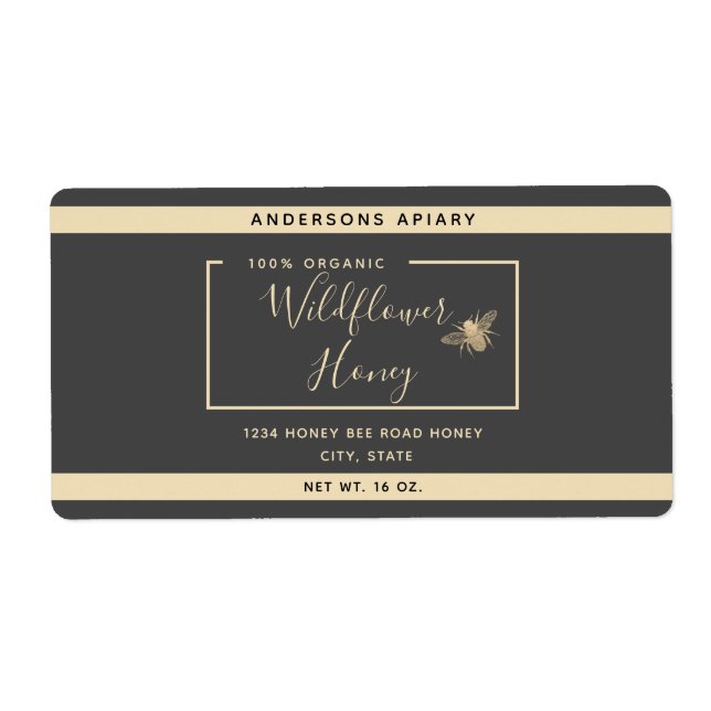 Minimalistisch Moderne Goldhhonigjar (Vorne)