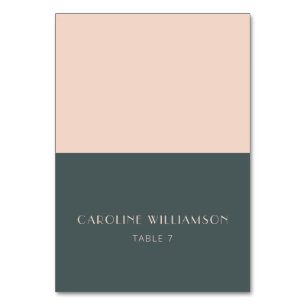 Minimalistisch Moderne Kunst-Déco Aquamarine Platz Tischnummer