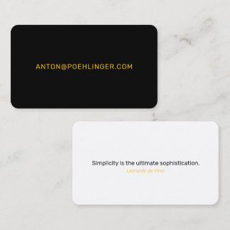 Minimalistisch Moderne Saubere Zweizeilige Typogra Visitenkarte