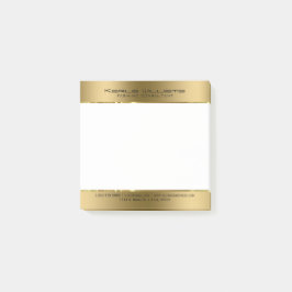 Minimalistisch Moderne Shiny-Imitate Gold Post-it Klebezettel
