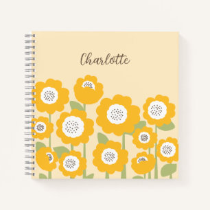 Minimalistisch Moderne Sonnenblume Minimaler Indiv Notizbuch