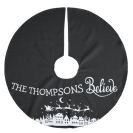 Minimalistisch Moderne stilvolle Personalisierte W Polyester Weihnachtsbaumdecke
