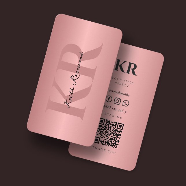 Minimalistisch-Moderner Individuelle Name Monogram Visitenkarte (Von Creator hochgeladen)