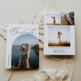 Minimalistisch Moderner Klassischer Foto Abschluss Einladung