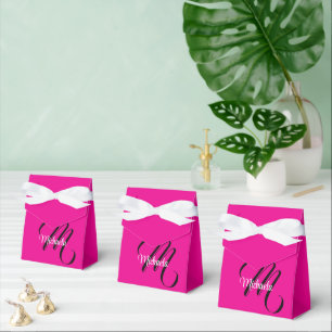 Minimalistisch moderner Monogramm Anfangsname heiß Geschenkschachtel