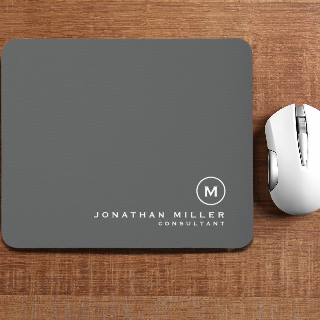 Minimalistisch moderner Monogramm Mousepad (Von Creator hochgeladen)