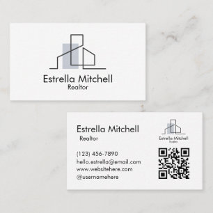 Minimalistisch moderner Realtor Beruflich Sleek St Visitenkarte