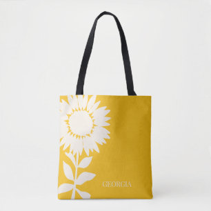 Minimalistisch Moderner Sonnenblumen-Individuelle  Tasche