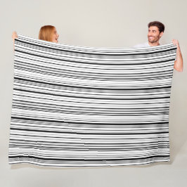 Minimalistisch Modernes Abstraktes Schwarz und Wei Fleecedecke