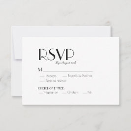 Minimalistisch Modernes Art Déco RSVP Karte