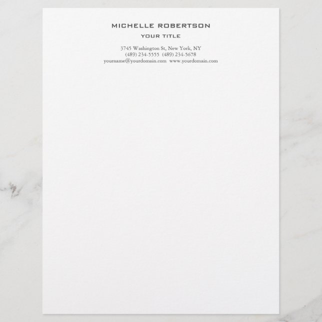 Minimalistisch Modernes Berufliches Kreatives Briefbogen (Vorderseite)