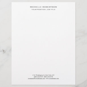 Minimalistisch Modernes Berufliches Schlicht Briefbogen
