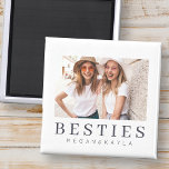 Minimalistisch Modernes Chic Best Friends BESTE FR Magnet<br><div class="desc">Design setzt sich aus lustiger und spielerischer Typografie mit Sans Serif und Serif Schriftart zusammen. Fügen Sie ein benutzerdefiniertes Foto hinzu.</div>