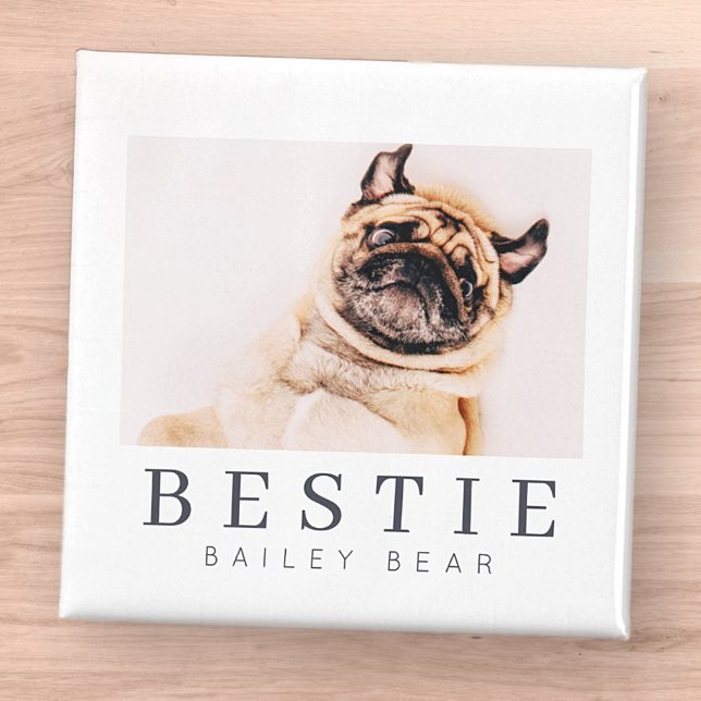 Minimalistisch Modernes Chic Pet Bestie BESTE FREU Magnet (Von Creator hochgeladen)
