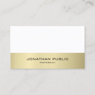 Minimalistisch modernes Design Gold Look Schlicht  Visitenkarte