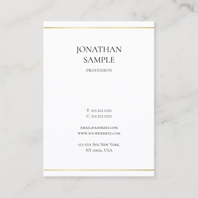 Minimalistisch modernes Design Kreativ Beruflich Visitenkarte (Vorderseite)