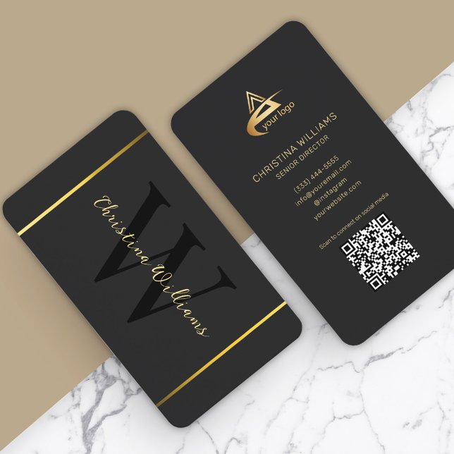 Minimalistisch Modernes, elegantes Monogramm Beruf Visitenkarte (Minimalist Modern Elegant Monogram Professional Business Card)