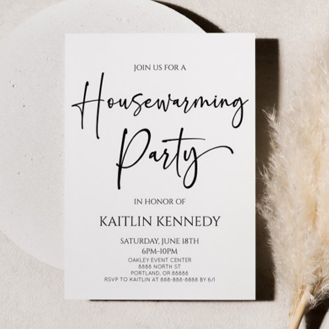 Minimalistisch Modernes elegantes Party zur Housew Einladung (Von Creator hochgeladen)