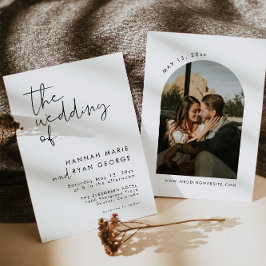 Minimalistisch Modernes Foto Arch Einladung