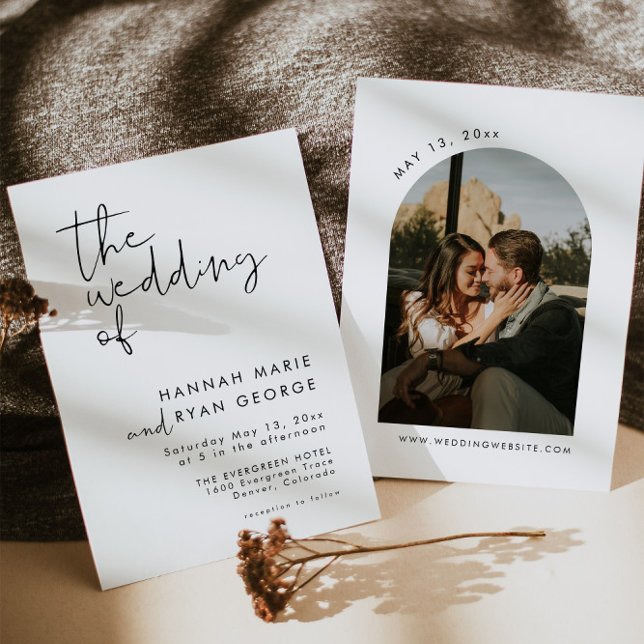 Minimalistisch Modernes Foto Arch Einladung (Von Creator hochgeladen)