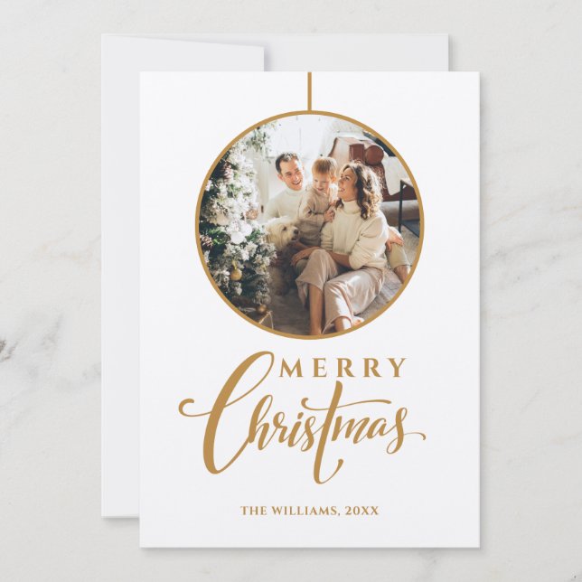 Minimalistisch Modernes Foto Weihnachten (Vorderseite)