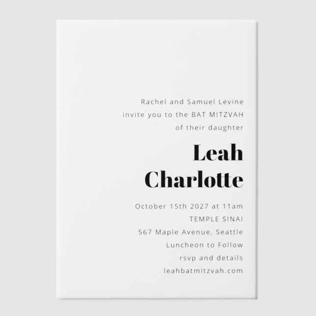 Minimalistisch Modernes Schwarz-weißes einfaches B (Vorderseite)