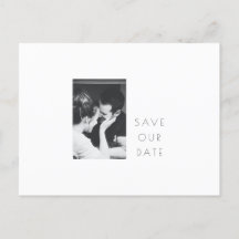 Minimalistisch Modernes Schwarz-weißes Foto Save t