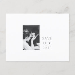 Minimalistisch Modernes Schwarz-weißes Foto Save t Postkarte