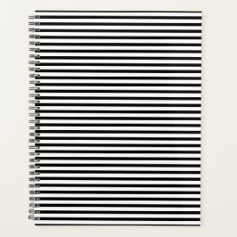 Minimalistisch modernes Schwarz-weißes Streifenmus Planer